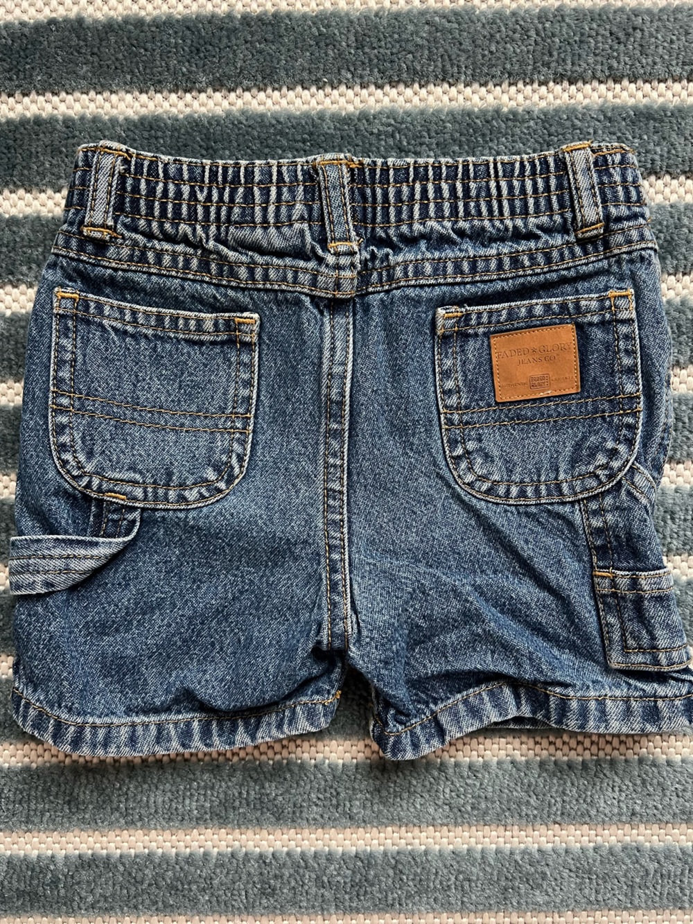 Y2K Faded Glory Infant Denim Shorts 6-9M Vintage/Carpenter Style